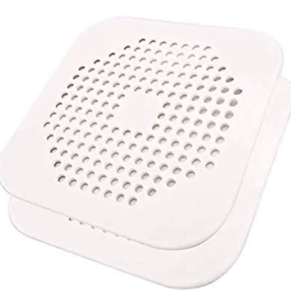 2 PCS Shower Drain Cover,Square Silicone Anti-Clogging Filter Floor Sink Straine